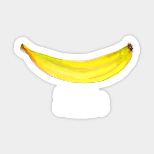 Smile - banana in watercolors - black Sticker